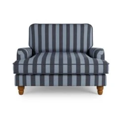 Beatrice Two Tone Woven Stripe Snuggle Chair -Furniture Store 30887229 alt05