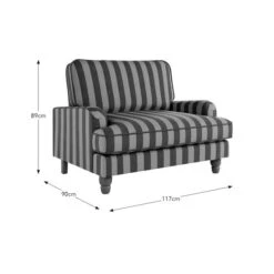 Beatrice Two Tone Woven Stripe Snuggle Chair -Furniture Store 30887229 alt09