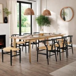 Hudson 6-8 Seater Rectangular Extendable Dining Table, Oak -Furniture Store 30888475 alt03