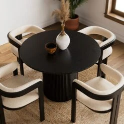 Amari 4 Seater Round Dining Table -Furniture Store 30888611 alt02
