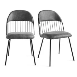 Marcela Set Of 2 Chairs, Faux Leather -Furniture Store 30888791 alt06