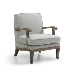 Esme Cream Linen Chair -Furniture Store 30888952 alt06
