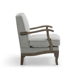 Esme Cream Linen Chair -Furniture Store 30888952 alt08