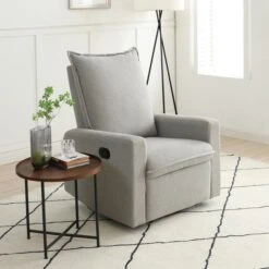 Avery Herringbone Swivel Manual Recliner Chair