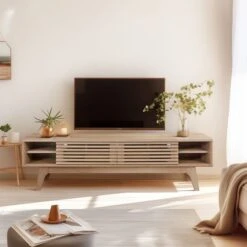 Copen Riviera TV Unit, Oak For TVs Up To 67"