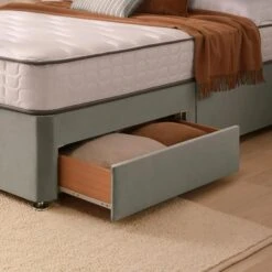 Silentnight Divan Bed With Wave Velvet Headboard -Furniture Store 30891084 alt04