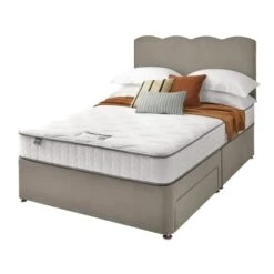 Silentnight Divan Bed With Wave Velvet Headboard -Furniture Store 30891084 alt05
