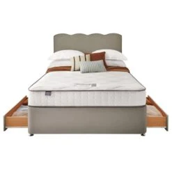 Silentnight Divan Bed With Wave Velvet Headboard -Furniture Store 30891084 alt08