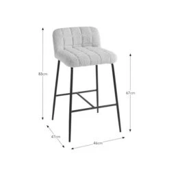 Caden Counter Height Bar Stool, Boucle -Furniture Store 30891265 alt09