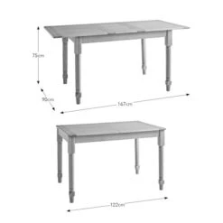 Churchgate Walcote 4-6 Seater Square Extending Dining Table -Furniture Store 30891391 alt09