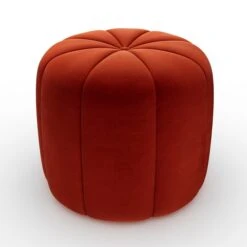 Pumpkin Velvet Footstool -Furniture Store 30891422 alt04