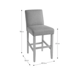 Oakley Counter Height Bar Stool, Grey Fabric -Furniture Store 30891495 alt09