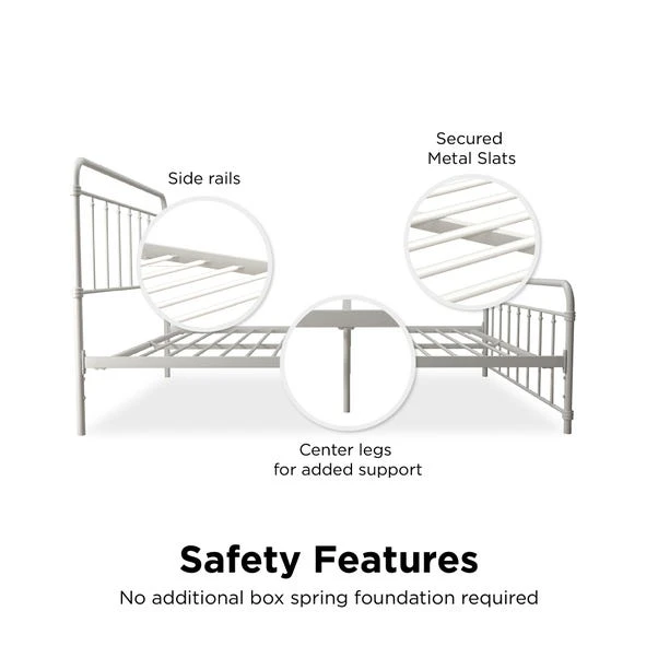 Dorel Home Wallace Metal Bed 11 Dorel Home Wallace Metal Bed - Image 11