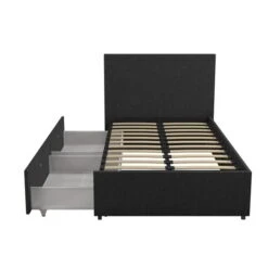 Novogratz Kelly 2 Drawer Bed, Linen -Furniture Store 30892340 alt03