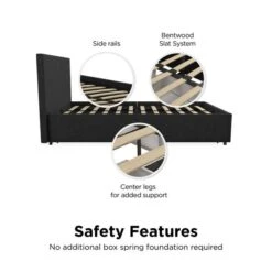 Novogratz Kelly 2 Drawer Bed, Linen -Furniture Store 30892340 alt04