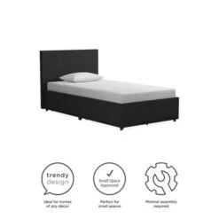 Novogratz Kelly 2 Drawer Bed, Linen -Furniture Store 30892340 alt06