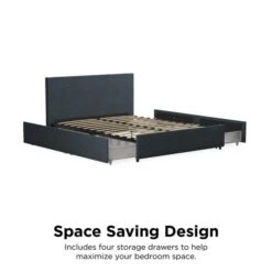 Novogratz Kelly 4 Drawer Bed, Linen -Furniture Store 30892442 alt05