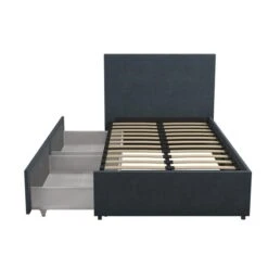 Novogratz Kelly 2 Drawer Bed, Linen -Furniture Store 30892443 alt03