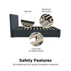 Novogratz Kelly 2 Drawer Bed, Linen -Furniture Store 30892443 alt04