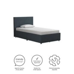 Novogratz Kelly 2 Drawer Bed, Linen -Furniture Store 30892443 alt06