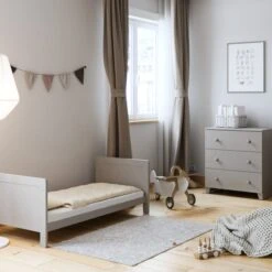 Little Acorns Classic Cot Bed And 3 Drawer Chest Nursery Set -Furniture Store 30892454 alt06