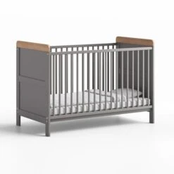 Little Acorns Classic Oak Effect Cot Bed And 3 Drawer Chest Nursery Set -Furniture Store 30892460 alt02