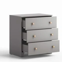 Little Acorns Classic Oak Effect 3 Drawer Chest And Wardrobe Nursery Set -Furniture Store 30892461 alt02