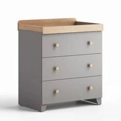 Little Acorns Classic Oak Effect 3 Piece Nursery Furniture Set -Furniture Store 30892462 alt04