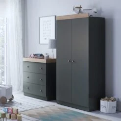 Little Acorns Burlington 3 Drawer Chest And Wardrobe Nursery Set -Furniture Store 30892467