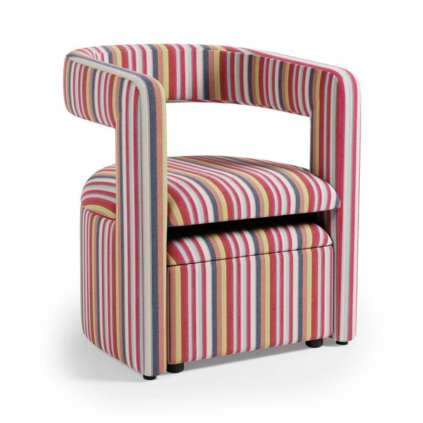 Tallie Woven Multi Stripe Occasional Chair 6 Tallie Woven Multi Stripe Occasional Chair - Image 6