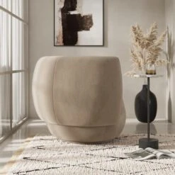 Lozenge Velvet Swivel Occasional Chair -Furniture Store 30892653 alt02