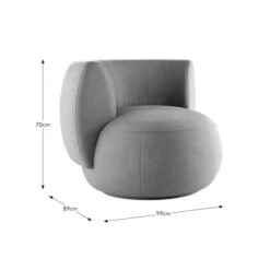 Lozenge Velvet Swivel Occasional Chair -Furniture Store 30892653 alt09