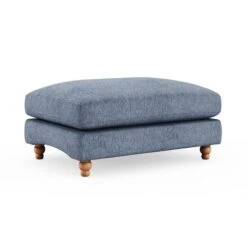 Martha Slub Faux Linen Footstool -Furniture Store 30892917 alt06