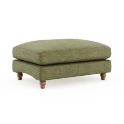 Martha Slub Faux Linen Footstool -Furniture Store 30892925 alt06
