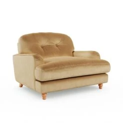 Martha Vintage Velvet Snuggle Chair -Furniture Store 30892934 alt06