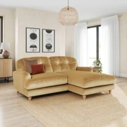 Martha Vintage Velvet Corner Chaise -Furniture Store 30892940