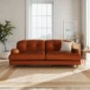 Martha Matte Plush Velvet 4 Seater Sofa