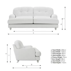 Martha Chunky Chenille 3 Seater Sofa -Furniture Store 30892976 alt09