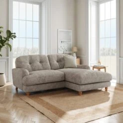 Martha Chunky Chenille Corner Chaise Sofa