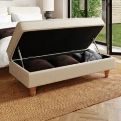 Beatrice Luna Long Footstool With Storage -Furniture Store 30893216 alt02