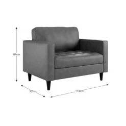 Zoe Faux Leather Snuggle Sofa -Furniture Store 30893218 alt09