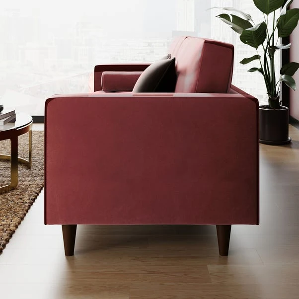 Zoe Velvet 3 Seater Sofa 2 Zoe Velvet 3 Seater Sofa - Image 2