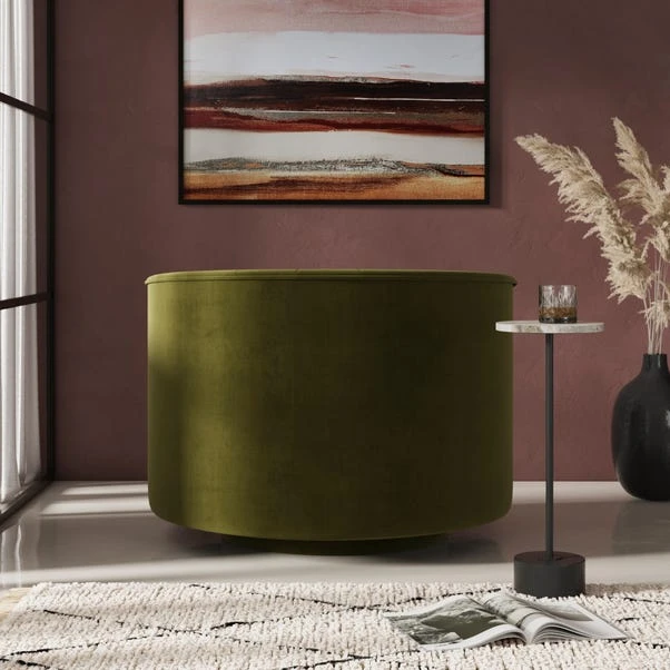 Elena Buttoned Swivel Chair 2 Elena Buttoned Swivel Chair - Image 2