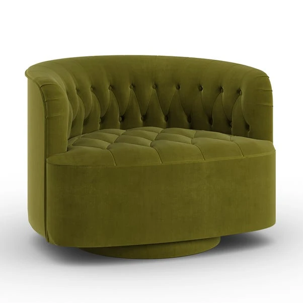 Elena Buttoned Swivel Chair 8 Elena Buttoned Swivel Chair - Image 8