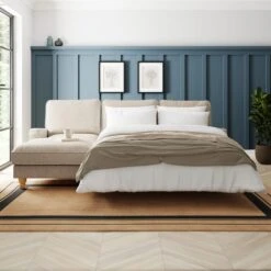 Beatrice Textured Weave Corner Storage Sofa Bed -Furniture Store 30893236