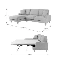 Beatrice Textured Weave Corner Storage Sofa Bed -Furniture Store 30893236 alt09