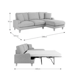 Beatrice Textured Weave Corner Storage Sofa Bed -Furniture Store 30893237 alt09