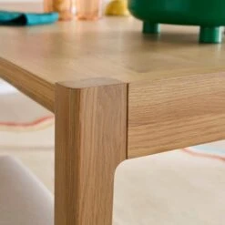 Elements Holmes 6 Seater Rectangular Dining Table, Modern Oak -Furniture Store 30893316 alt07