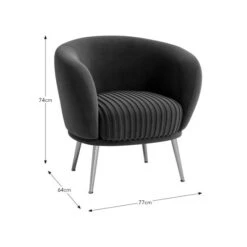 Bella Velvet Cocktail Chair -Furniture Store 30893349 alt09