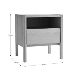 Elements Holmes Compact Bedside Table, Oak -Furniture Store 30893708 alt09